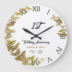 Gold Butterflies Wreath Boho Wedding Jubileum Grote Klok