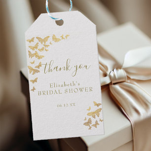 Gold Butterfly Boho Chic Vrijgezellenfeest Harteli Cadeaulabel