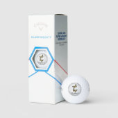 Gold Butterfly Floral Golf Balls Golfballen (Verpakking)