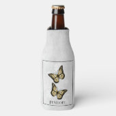 Gold Butterfly Floral Specialized Bottle Cooler (Fles Voorkant)