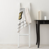 Gold Butterfly Floral Specialized Sherpa Blanket Deken (In situ)