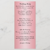 Gold Butterfly Wedding Program Rack Kaart (Achterkant)