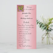 Gold Butterfly Wedding Program Rack Kaart (Staand voorkant)