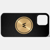 Gold Button en zwart roestvrij staal Case-Mate iPhone Case (Achterkant (horizontaal))