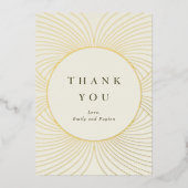 Gold Byzantine Folie Dank u wel Folie Uitnodiging (Voorkant)