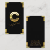 Gold C Initiaal en Visitekaartje aan de grenzen (Voorkant / Achterkant)