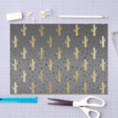 Gold Cactus op gradiënt moderne grafische geo-drie Tissuepapier (Craft)