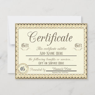 Gold Cadeaubon Kaart