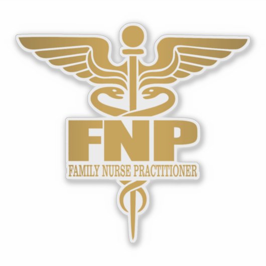 Gold Caduceus (FNP) Sticker (Voorkant)