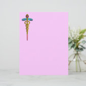 GOLD CADUCEUS MEDISCH SYMBOOL (Staand voorkant)