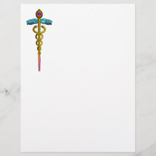 GOLD CADUCEUS MEDISCH SYMBOOL