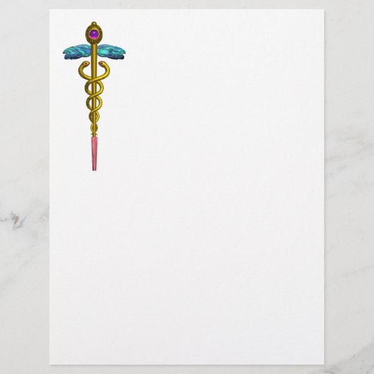 GOLD CADUCEUS MEDISCH SYMBOOL (Voorkant)