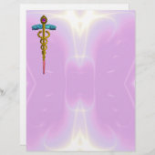 GOLD CADUCEUS MEDISCH SYMBOOL (Voorkant / Achterkant)