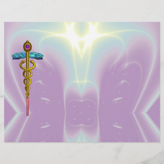 GOLD CADUCEUS MEDISCH SYMBOOL (Voorkant)