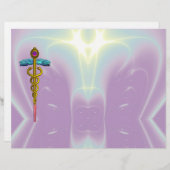 GOLD CADUCEUS MEDISCH SYMBOOL (Voorkant / Achterkant)