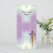 GOLD CADUCEUS MEDISCH SYMBOOL Paars groen (Staand voorkant)