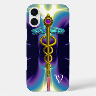 GOLD CADUCEUS MONOGRAM iPhone 16 PLUS HOESJE
