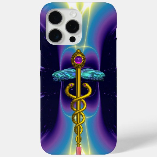 GOLD CADUCEUS MONOGRAM Case-Mate iPhone CASE (Achterkant)