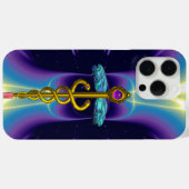 GOLD CADUCEUS MONOGRAM Case-Mate iPhone CASE (Achterkant (horizontaal))