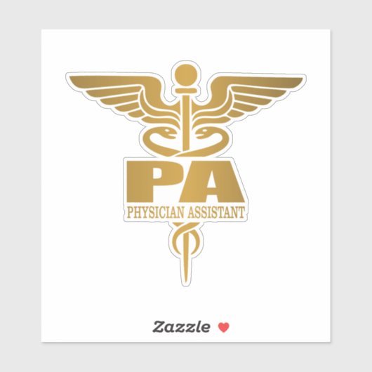 Gold Caduceus (PA) Sticker (Vel)