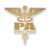 Gold Caduceus (PA) Sticker (Voorkant)