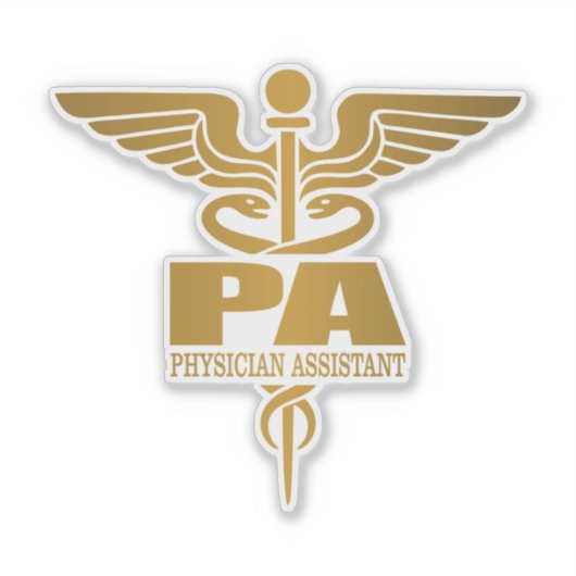 Gold Caduceus (PA) Sticker (Voorkant)