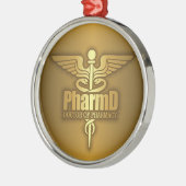 Gold Caduceus (PharmD) Metalen Ornament (Links)