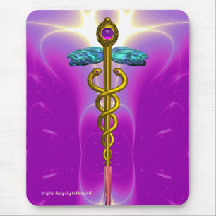 GOLD CADUCEUS Pink Fuchsia Muismat
