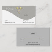 Gold Caduceus Visitekaartje (Voorkant / Achterkant)