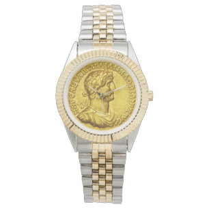 Gold Caesar Antiquities Coin Dial Horloge