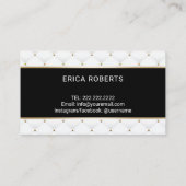 Gold Cake Typography Pastry Chef Luxury Bakery Visitekaartje (Achterkant)