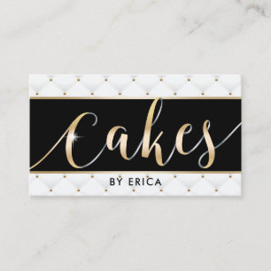 Gold Cake Typography Pastry Chef Luxury Bakery Visitekaartje