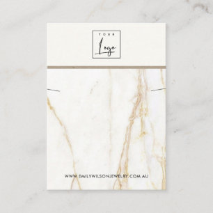 GOLD CALACATTA MARBLE KETTING BRACELET DISPLAY VISITEKAARTJE