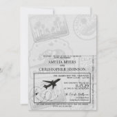 Gold California Passport Wedding Kaart (Voorkant)
