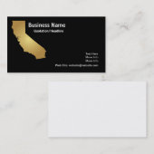 Gold California State Visitekaartje (Voorkant / Achterkant)