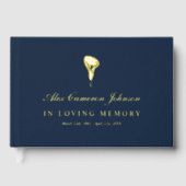 Gold Calla Lily Marine Bleu dans la mémoire d'amou (Recto)