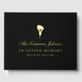 Gold Calla Lily Noir dans la mémoire aimante (Recto)