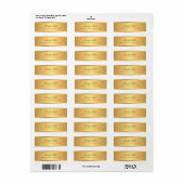 Gold Calligraded Script Name Professional Elegant Etiket (Full Sheet)