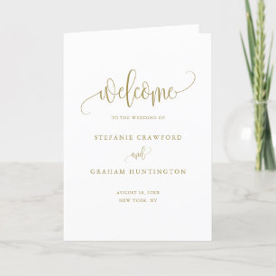 Gold Calligrafie-script Weddenschap Boeket Programma