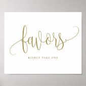 Gold  Calligrafie-scriptfeesten Poster (Voorkant)