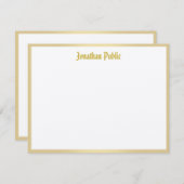 Gold Calligraphie Script Modèle Classic Look Cool (Devant / Derrière)