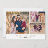 Gold Calligraphy Big Photo Joyeuse Carte de Noël (Dos)