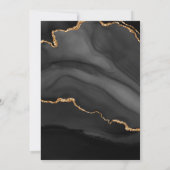 Gold Calligraphy & Black Baby shower Invitation Kaart (Achterkant)