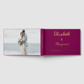 Gold Calligraphy Elegant Wedding Folie Gastboek Gastenboek (Volledig)