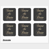 Gold Calligraphy Enregistrer le sticker de date (Feuille)