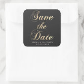 Gold Calligraphy Enregistrer le sticker de date (Sac)