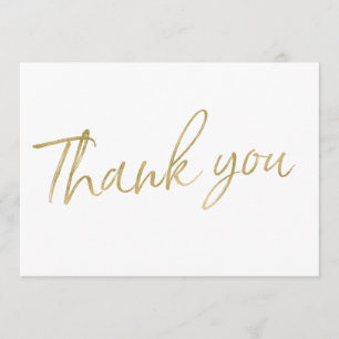 Gold Calligraphy Hand Lettered Wedding "Dank u wel Bedankkaart