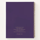 Gold Calligraphy Personalized Purple Bible Study  Notitieboek (Achterkant)