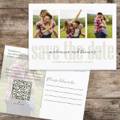 Gold Calligraphy Script Photo QR Code Budget Aankondigingskaart