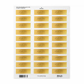 Gold Calligraphy Script Simple Elegant Sjabloon Etiket (Full Sheet)